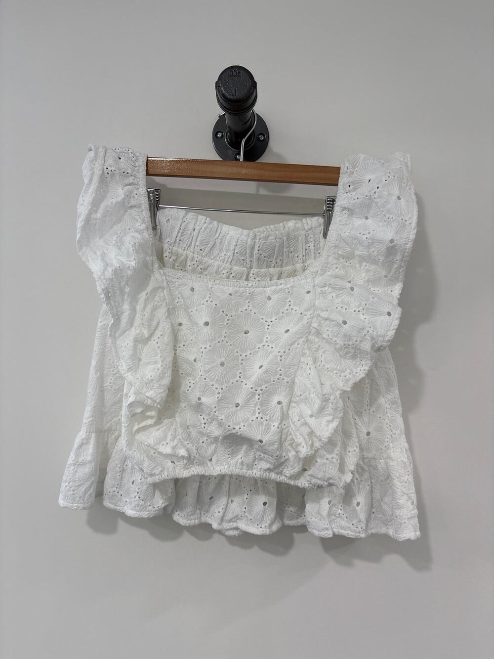 Eberjey Eyelet White Matching Set Tank and Skirt Size S